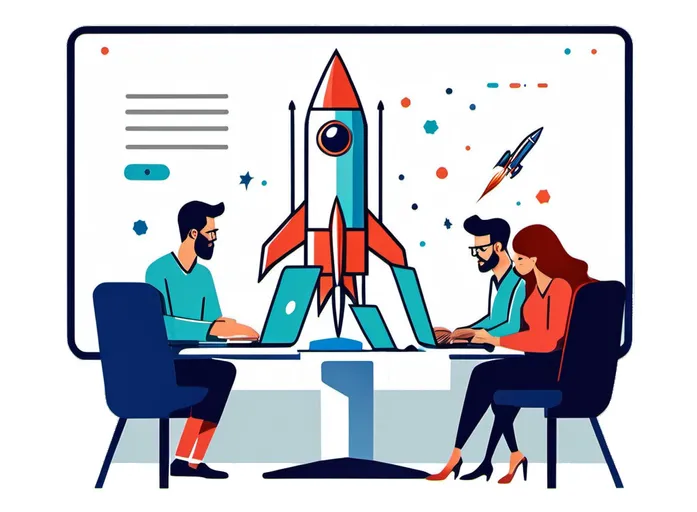 3 estudiantes diseñando un sitio web para una agencia espacial